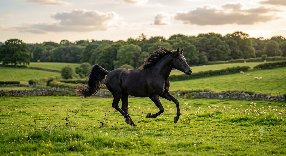 A horse with a veterinarian in the barn